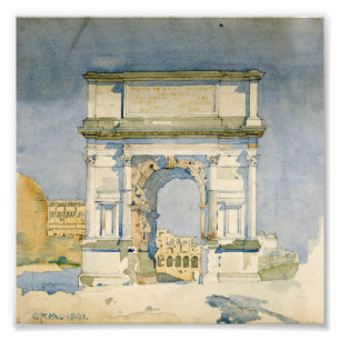 Charles Rennie Mackintosh - The Arch of Titus, Rom Fototryck