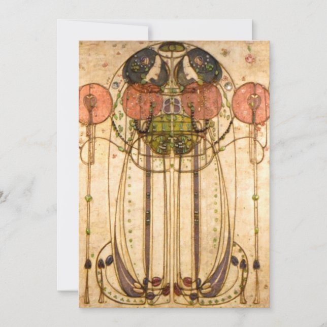 Charles Rennie Mackintosh The Wassail Inbjudningar (Framsida)