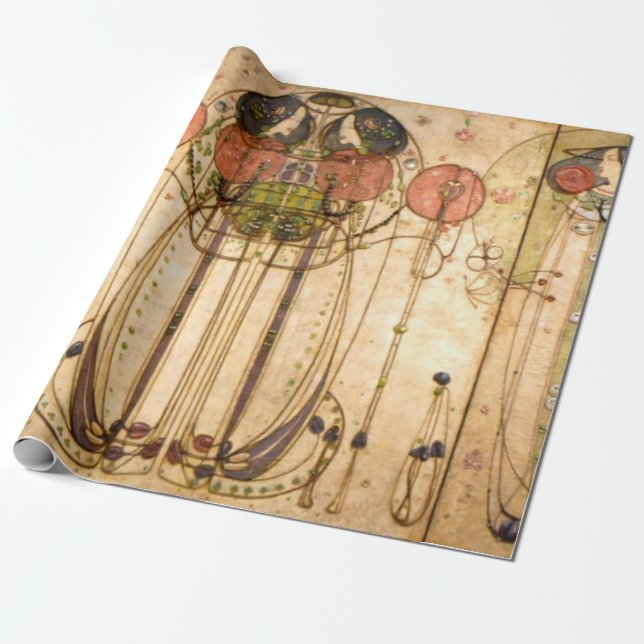 Charles Rennie Mackintosh The Wassail Presentpapper (Utrullad)