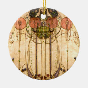 Charles Rennie Mackintosh Wassail Julgransprydnad Keramik