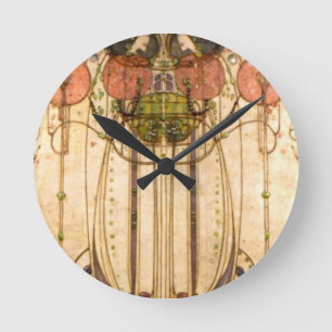 Charles Rennie Mackintosh Wassail Rund Klocka
