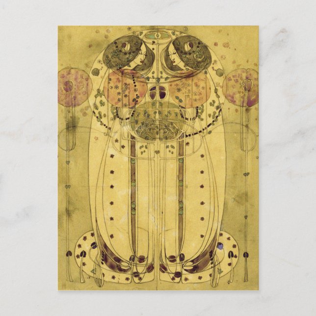 Charles Rennie Mackintosh - Wassail Vykort (Framsida)