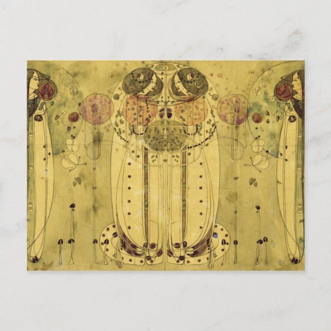 Charles Rennie Mackintosh - Wassail Vykort (Framsida)