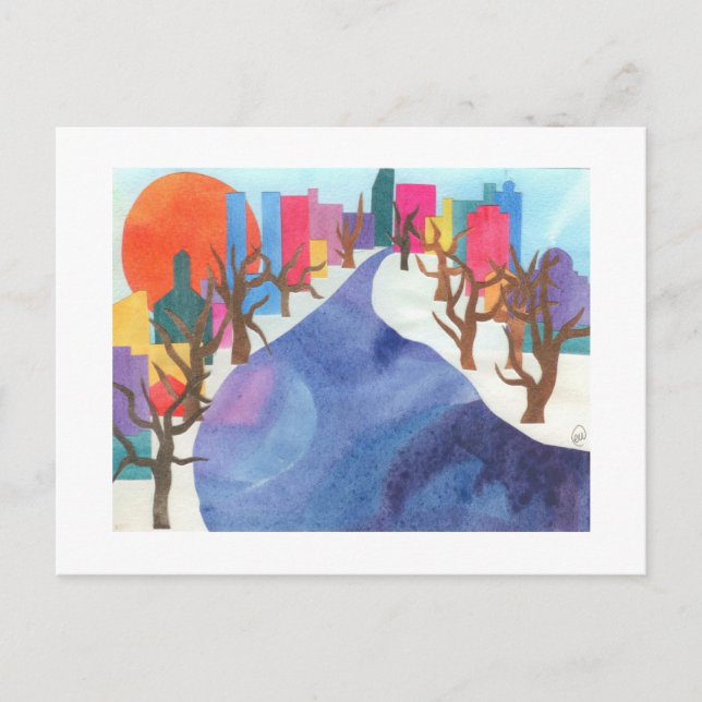 Charles River i Wintertime Vykort (Framsida)