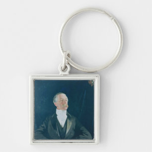 Charles Robert, 6eEarlSpencer Fyrkantig Silverfärgad Nyckelring