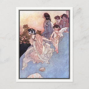 Charles Robinson - Vintage damer och Cupid Vykort