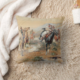 Charles Russell The Getaway Vintage Western Kudde