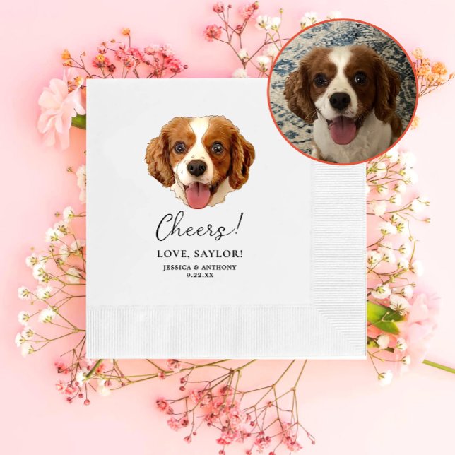 Charles Spain Hund Personlig Cheers Pappersservett (Skapare uppladdad)