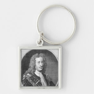 Charles Spencer, 3rd Earl av Sunderland Fyrkantig Silverfärgad Nyckelring