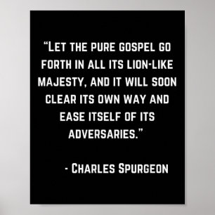 Charles Spurgeon Bible Gospel Quote Gud Christian Poster