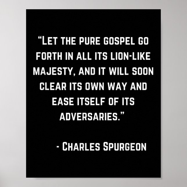 Charles Spurgeon Bible Gospel Quote Gud Christian Poster (Framsidan)