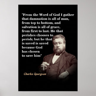 Charles Spurgeon-citat om frälsning och fördömelse Poster