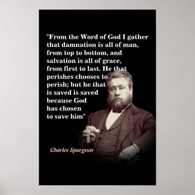 Charles Spurgeon-citat om frälsning och fördömelse Poster (Framsidan)