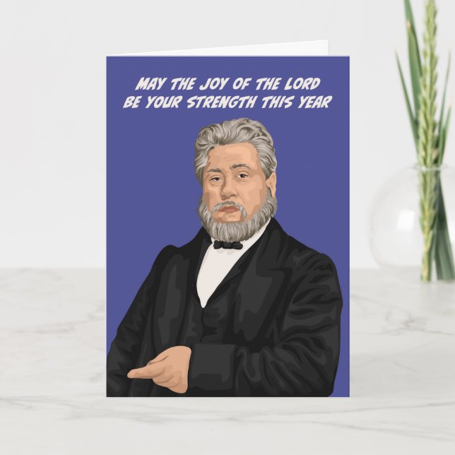 Charles Spurgeon Joy från Lord Birthday Card Tack Kort (Framsida)