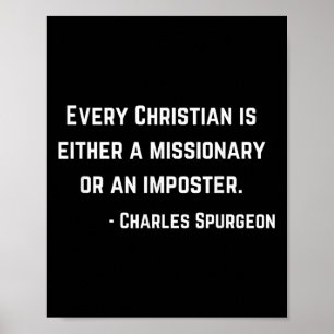 Charles Spurgeon Quote Missionary eller Imaffi Chr Poster
