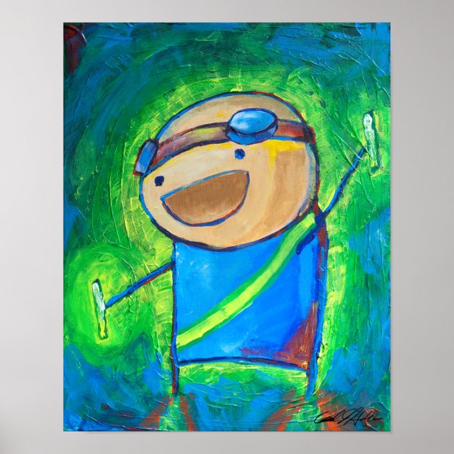 Charles the Raver 12x15" Poster (Framsidan)