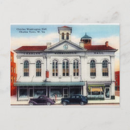 Charles Town Hall, Charles Town, WV Vykort