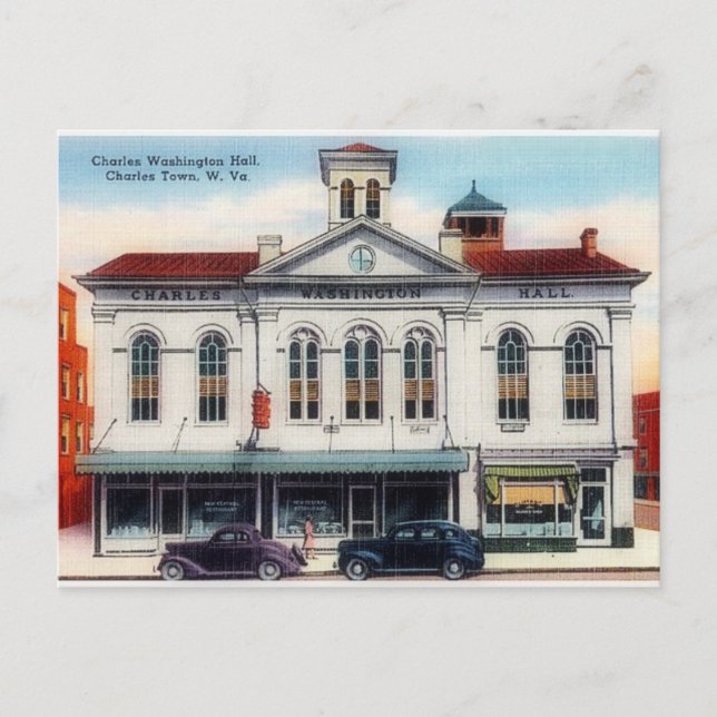 Charles Town Hall, Charles Town, WV Vykort (Framsida)