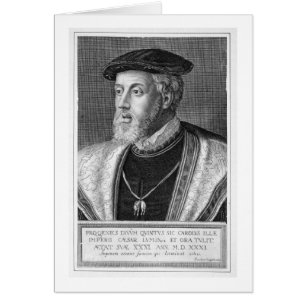 Charles V (1500-58) (gravyr) Hälsningskort