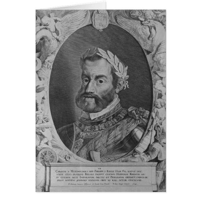 Charles V, helig romersk kejsare Hälsningskort (Framsidan)