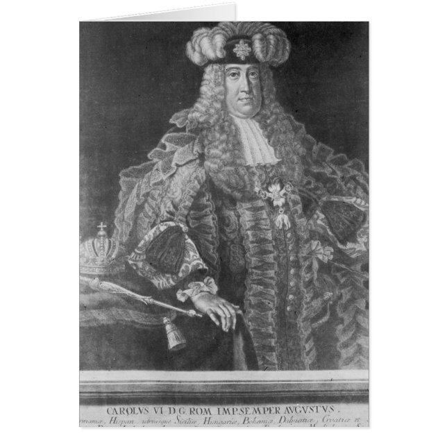 Charles VI, helig romersk kejsare Hälsningskort (Framsidan)