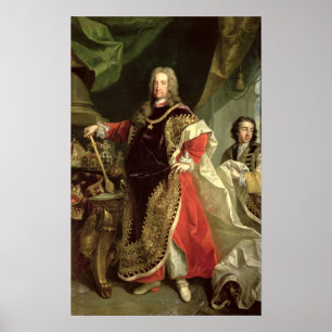 Charles VI, heligt romerskt ha på sig för kejsar Poster