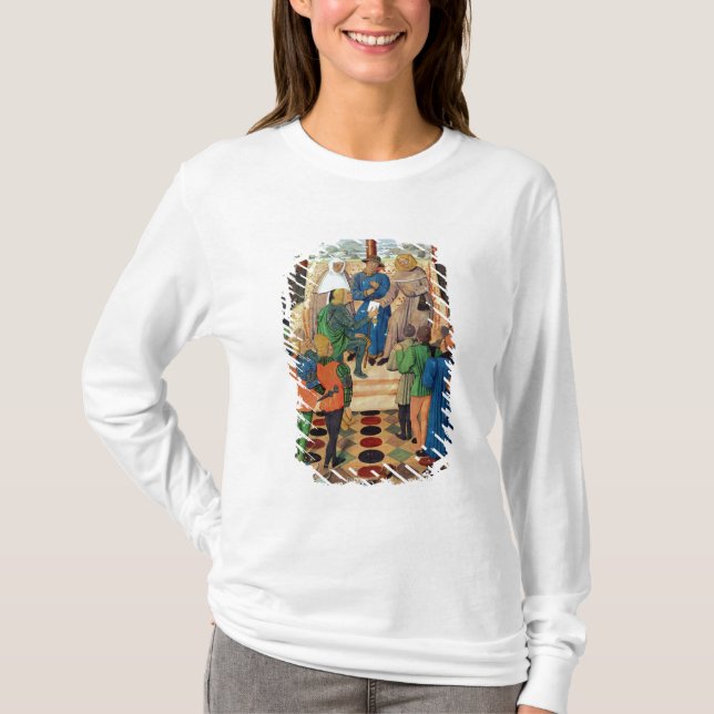 Charles VII ge ett dokument till Joan i Arc Tee (Framsida)
