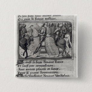 Charles VII och Joan av bågen på siegen av Knapp