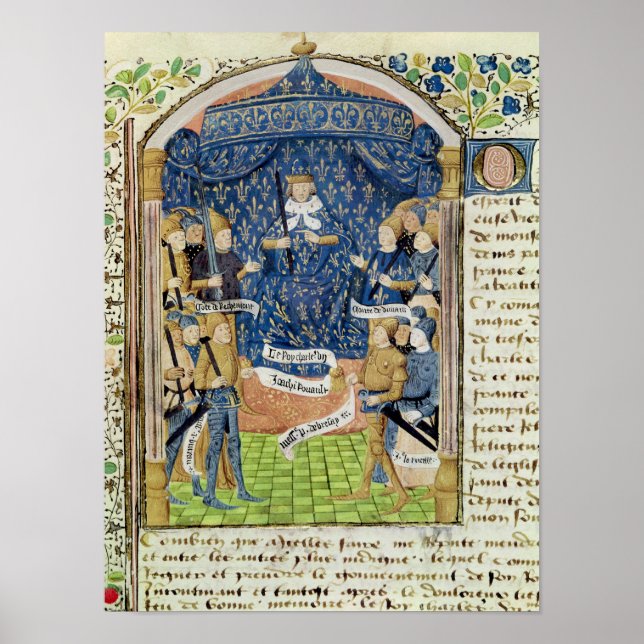 Charles VII Överförd av hans domstol Poster (Framsidan)