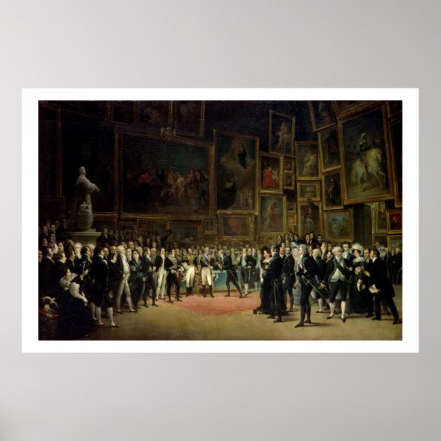 Charles X presenterar utmärkelser till artisterna  Poster (Framsidan)