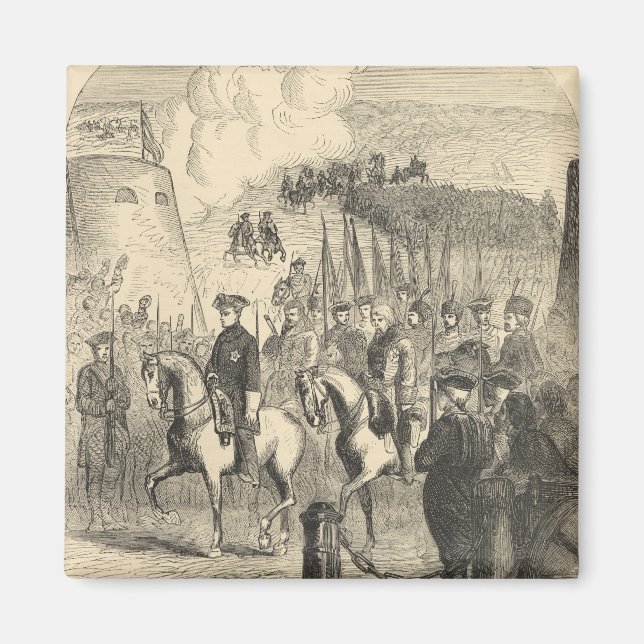 Charles XII från Sverigen till Köpenhamn Magnet (Framsidan)