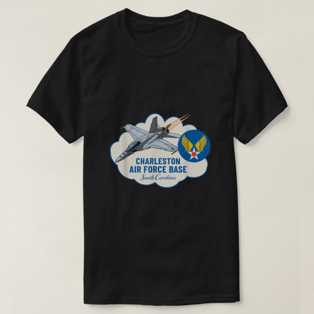 Charleston AFB Luft Force Base in South Carolina S T Shirt (Design framsida)