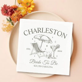 Charleston Bachelorette Bride to be Party Pappersservett