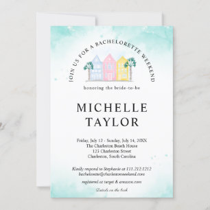 Charleston Bachelorette Helg Itinerary Handflatan Inbjudningar