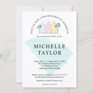 Charleston Bachelorette Helg Itinerary South Inbjudningar