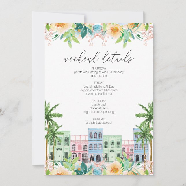 Charleston Bachelorette Itinerary (Framsida)