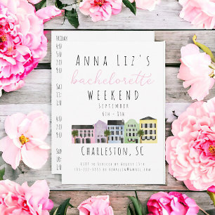 Charleston Bachelorette Party Helg Itinerary Inbjudningar