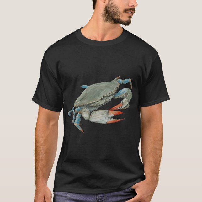 Charleston blå krabba t shirt (Framsida)