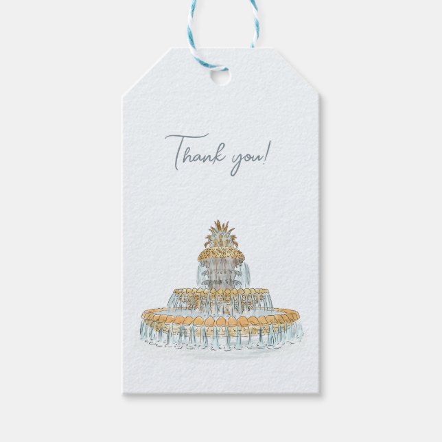 Charleston Bröllop Presentetikett (Framsidan)