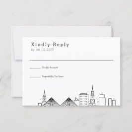 Charleston Bröllop | Stylized Skyline OSA Kort