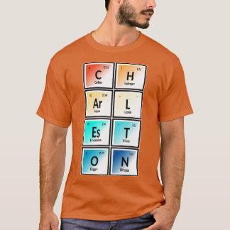 Charleston City Periodic Bord i Inslag T Shirt
