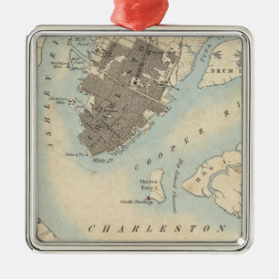 Charleston City, South Carolina Julgransprydnad Metall