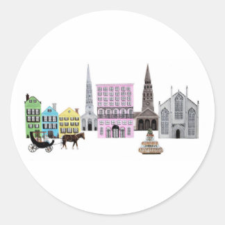Charleston City Sticker Runt Klistermärke