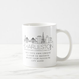 Charleston City Stylized Skyline | Anpassningsbar  Kaffemugg
