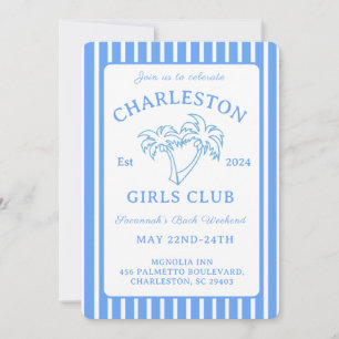 Charleston Coastal Bachelorette Itinerary Helg Inbjudningar
