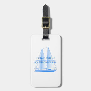 Charleston Coastal Nautical Sailing Sailor Bagagebricka