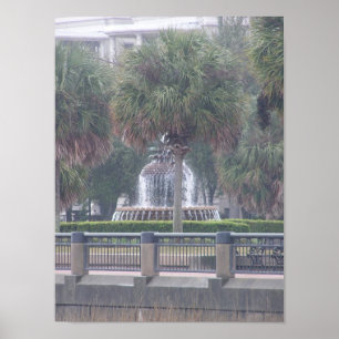 Charleston Fontän Poster