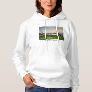 Charleston Harbour Boats Sunset Women's Hoodie T Shirt