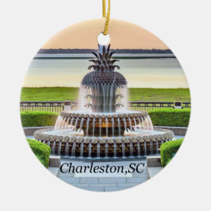 Charleston jul Ornament, Pineapple Fontän, Julgransprydnad Keramik