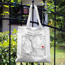 Charleston Kärlek Locator | City Karta Bröllop Väl
